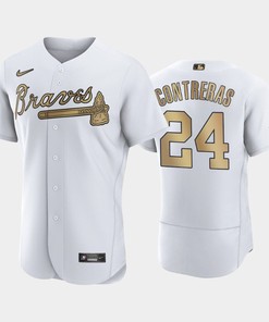 Atlanta Braves Jersey, 24 William Contreras 2022-23 All-Star Game White Jersey
