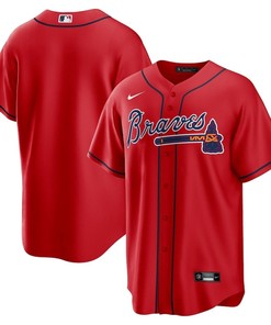 Atlanta Braves Jersey Alternate Team Men Jersey - Red