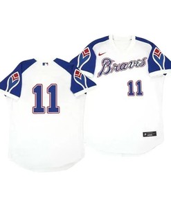 Atlanta Braves Jersey, Ender Inciarte 11 Cooperstown White Throwback Home Jersey