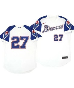 Atlanta Braves Jersey, John Smoltz 29 Cooperstown White Throwback Home Jersey