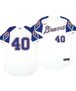Atlanta Braves Jersey, Mike Soroka 40 Cooperstown White Throwback Home Jersey