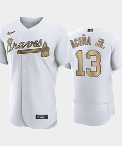 Atlanta Braves Jersey, Ronald Acuna Jr. 13 2022-23 All-Star Game White Jersey