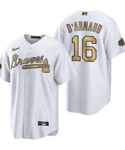 Atlanta Braves Jersey, Travis D'Arnaud White 2022-23 All-Star Game Jersey