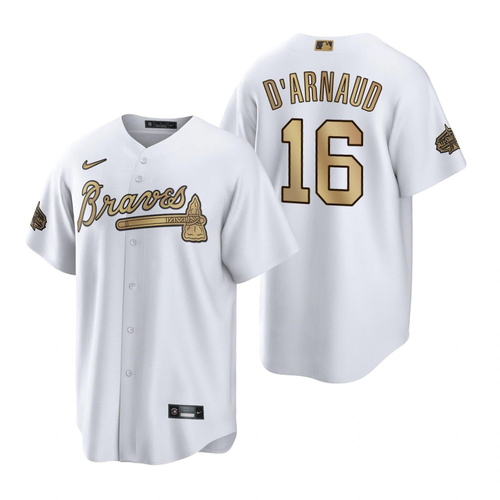 Atlanta Braves Jersey, Travis D'Arnaud White 2022-23 All-Star Game Jersey