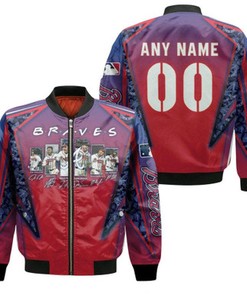Atlanta Braves Legends Captain MLB Baseball Team Logo Gift With Custom Name Number For Braves Fans Bomber Jacket