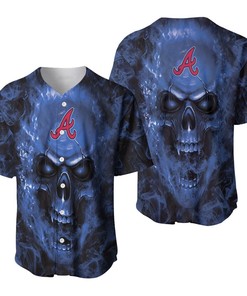 Atlanta Braves Mlb Fan Skull Baseball Jersey