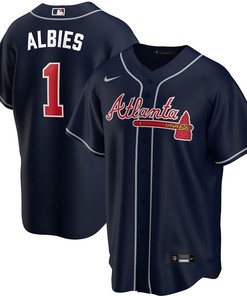Atlanta Braves Ozzie Albies #1 2020 Mlb Black Jersey