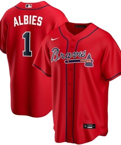 Atlanta Braves Ozzie Albies #1 2020 Mlb Red Jersey