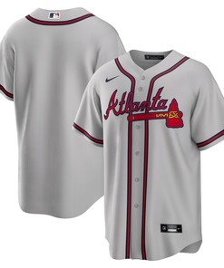 Atlanta Braves Road Replica Team Jersey Gray Mlb