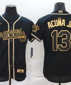 Atlanta Braves Ronald Acuna Jr #13 2020 Mlb Black Jersey