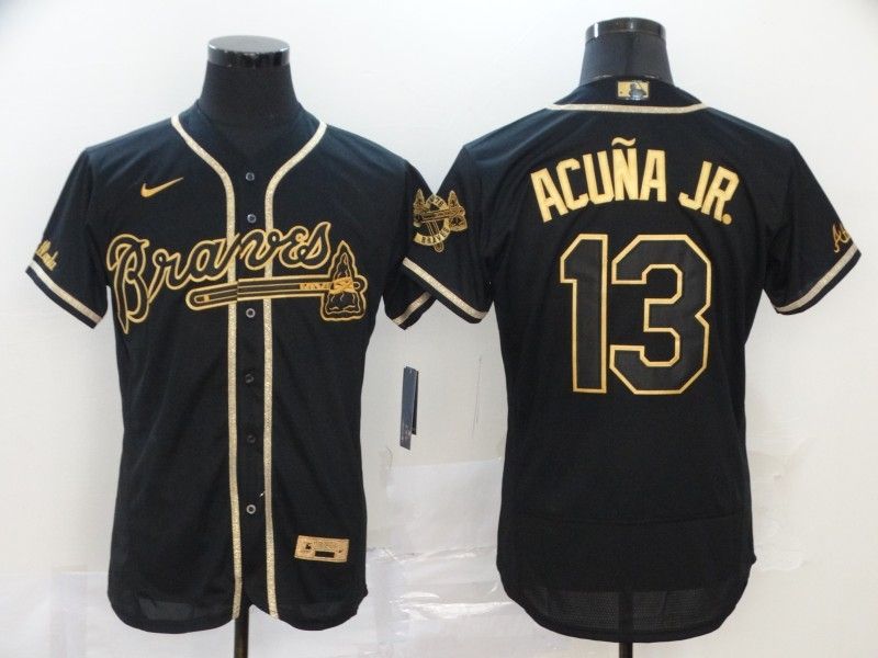 Atlanta Braves Ronald Acuna Jr #13 2020 Mlb Black Jersey
