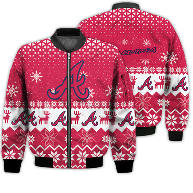 Atlanta Braves Sports Football American Ugly Christmas Sweater Gifts Unisex 3D Bomber Jacket