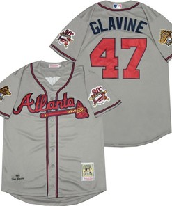 Atlanta Braves Tom Glavine #47 2020 Mlb Grey Jersey
