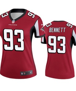 Atlanta Falcons #93 Michael Bennett Red Legend Jersey - Womens