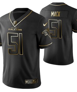 Atlanta Falcons Alex Mack 51 2021 Nfl Golden Brandedition Black Jersey Gift For Falcons Fans
