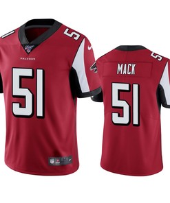 Atlanta Falcons Alex Mack Red 100th Season Vapor Limited Jersey