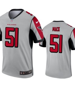 Atlanta Falcons Alex Mack Silver Inverted Legend Jersey