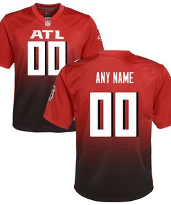 Atlanta Falcons Alternate Custom Game Jersey - Red Custom Jerseys Nfl