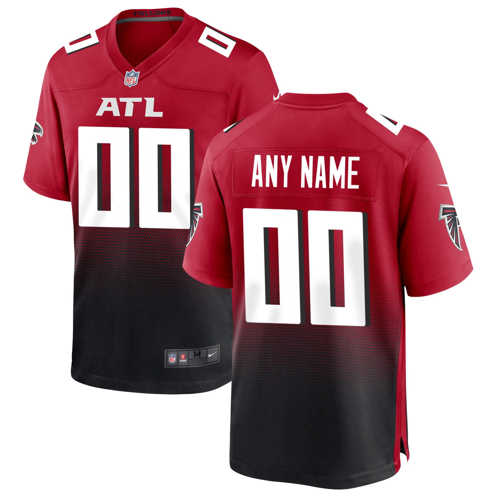 Atlanta Falcons Alternate Custom Game Jersey - Red Custom Jerseys Nfl