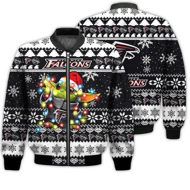 Atlanta Falcons Baby Yoda Star Wars Sports Football American Ugly Christmas Gifts Unisex 3D Bomber Jacket