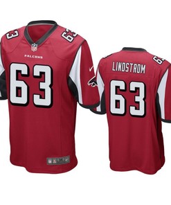 Atlanta Falcons Chris Lindstrom 2019 Nfl Draft Red Game Jersey
