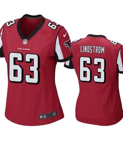 Atlanta Falcons Chris Lindstrom 2019 Nfl Draft Red Game Womens Jersey