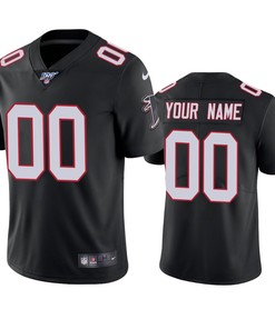 Atlanta Falcons Custom Black 100th Season Vapor Limited Jersey