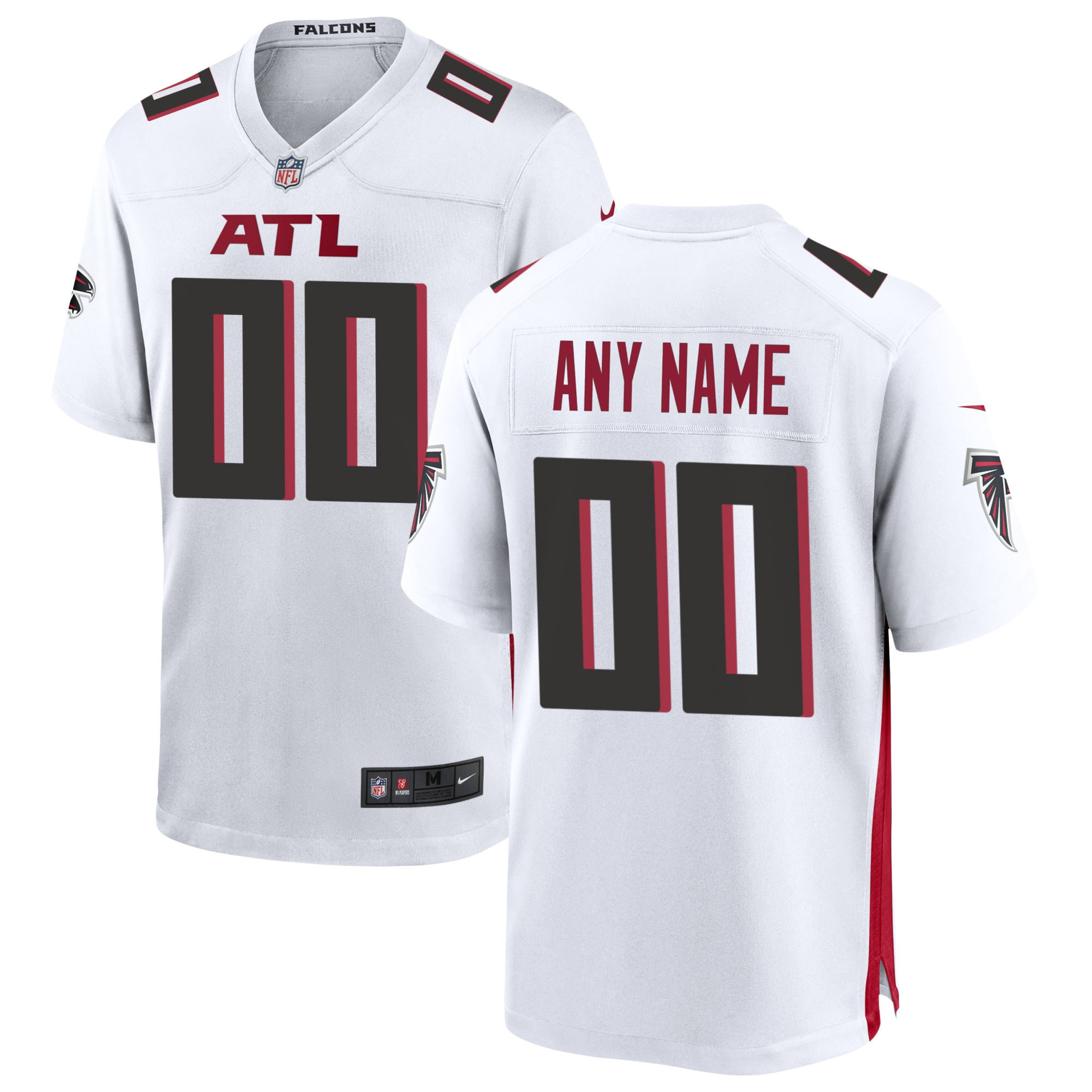 Atlanta Falcons Custom Game Jersey White Custom Jerseys Nfl