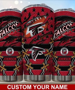 Atlanta Falcons Custom Name Tumbler - Personalized Tumbler for Atlanta Falcons Fans