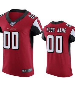 Atlanta Falcons Custom Red 100th Season Vapor Elite Jersey