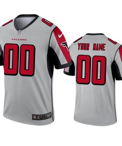 Atlanta Falcons Custom Silver Inverted Legend Jersey