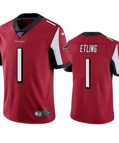 Atlanta Falcons Danny Etling Red 100th Season Vapor Limited Jersey
