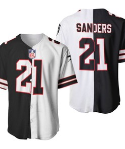 Atlanta Falcons Deion Sanders #21 Great Player Nfl American Football Mitchell Ness Retired Split 3d Designed Allover Gift For Atlanta Fans Baseball Jersey