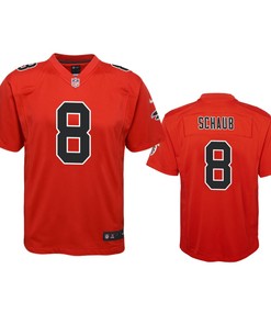 Atlanta Falcons Matt Schaub Red Color Rush Game Jersey