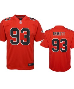 Atlanta Falcons Michael Bennett Red Color Rush Game Jersey