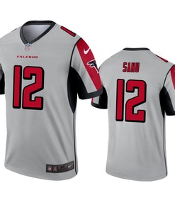 Atlanta Falcons Mohamed Sanu Silver Inverted Legend Jersey