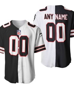 Atlanta Falcons Nfl Mitchell Ness Retired Player Split Black White 2019 3d Designed Allover Custom Gift For Atlanta Fans Baseball Jersey