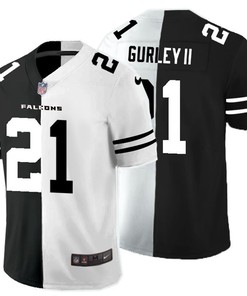 Atlanta Falcons Todd Gurley Ii #21 Nfl 2020 Black And White Jersey