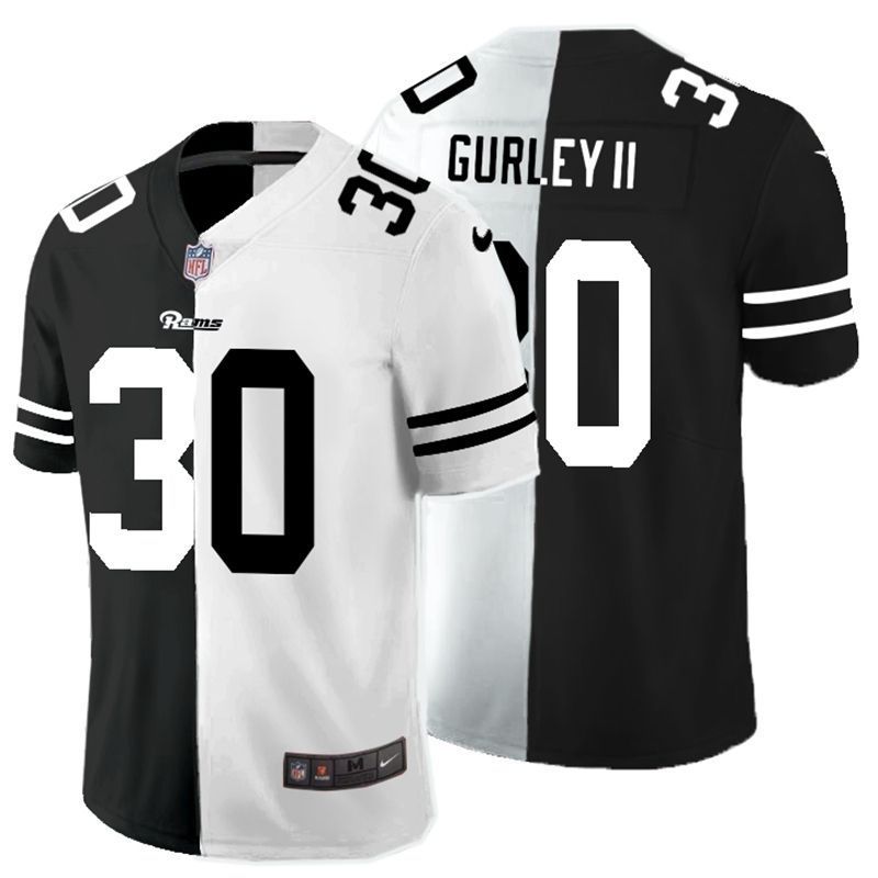 Atlanta Falcons Todd Gurley Ii # 30 Nfl 2020 Black And White Jersey
