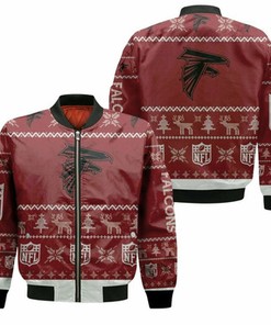 Atlanta Falcons Ugly Sweatshirt Christmas 3D Bomber Jacket Model 430