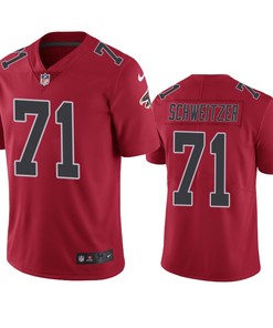 Atlanta Falcons Wes Schweitzer Red Nike Color Rush Limited Jersey