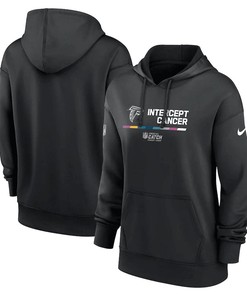 Atlanta Falcons Women's 2022 NFL Crucial Catch Therma Performance Pullover Hoodie - Black