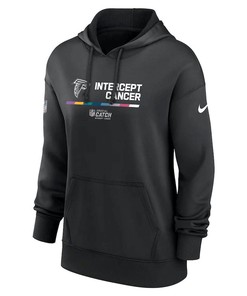 Atlanta Falcons Women's 2022 NFL Crucial Catch Therma Performance Pullover Hoodie - Black