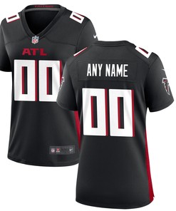 Atlanta Falcons Womens Custom Game Jersey - Black Custom Jerseys Nfl