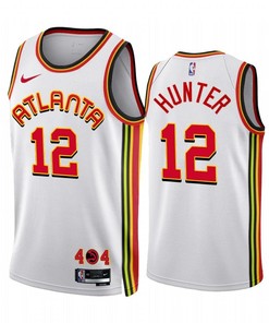 Atlanta Hawks 12 De'Andre Hunter 2022-23 Association Edition White Jersey - Men Jersey