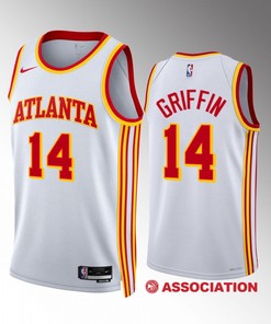 Atlanta Hawks AJ Griffin 14 2022-23 Association Edition White Jersey Swingman