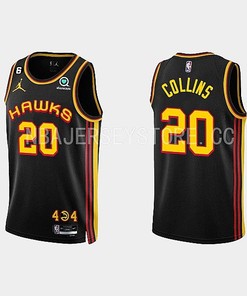 Atlanta Hawks John Collins 20 Black 2022-23 Statement Edition Men Jersey