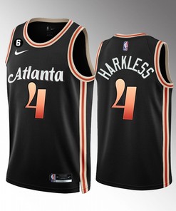 Atlanta Hawks Maurice Harkless 4 2022-23 City Edition Black Men Jersey Swingman