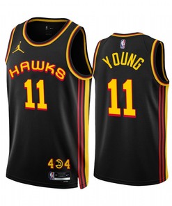 Atlanta Hawks Trae Young 11 2022-23 Black Statement Edition Jersey