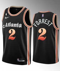 Atlanta Hawks Trent Forrest 2 2022-23 City Edition Black Jersey Swingman